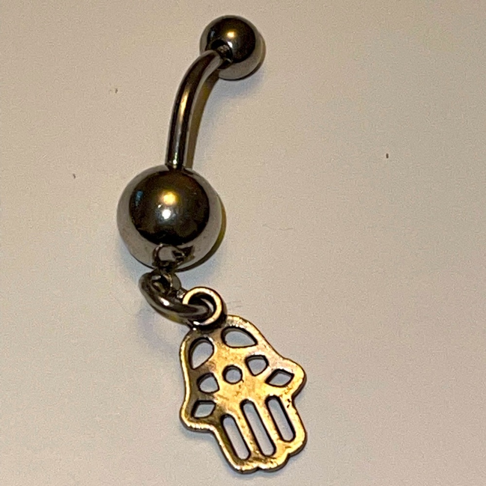 Handmade “Palmreader” belly ring - Picture 2 of 2